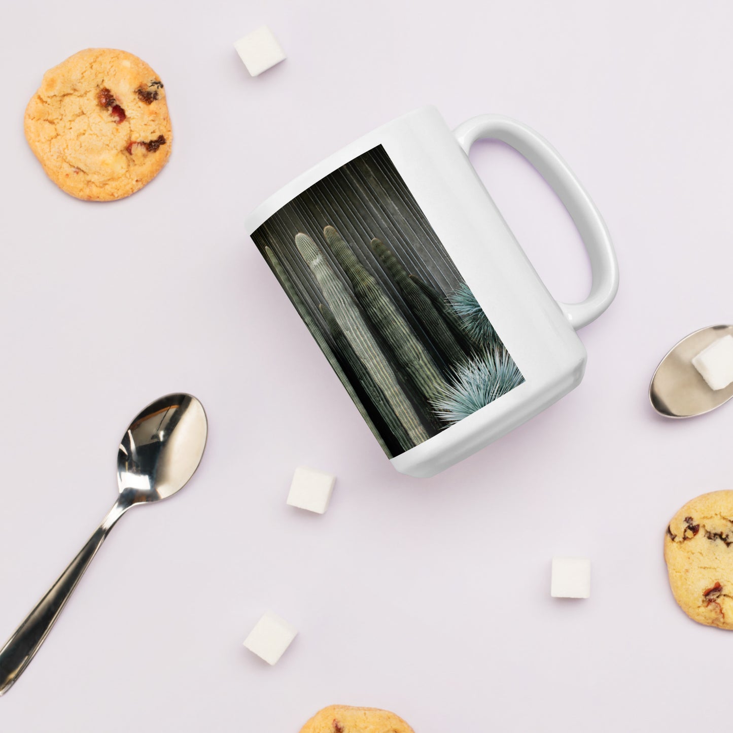 Scottsdale Cactus White glossy mug