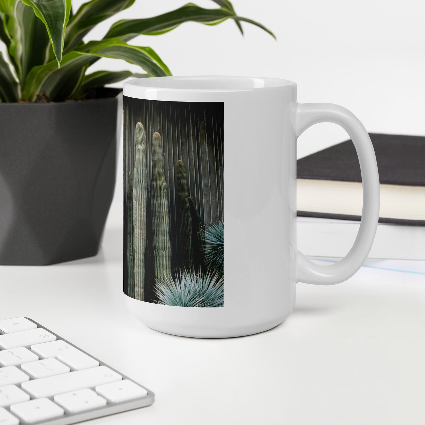 Scottsdale Cactus White glossy mug